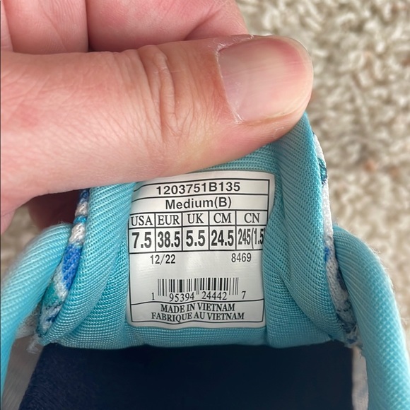 Brooks Blue and White Athletic Shoes with Nurse Design - Picture 2 of 6